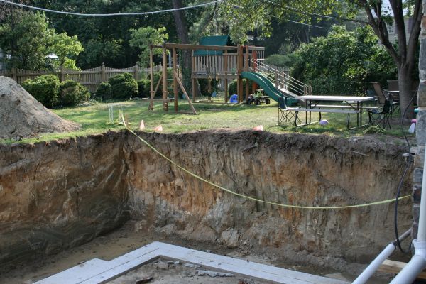 Footer Digging in Clearfield